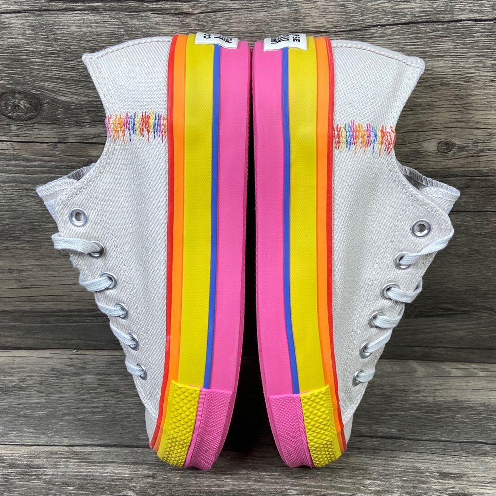 Converse CTAS Lift Low ‘Rainbow Vintage White' - Picture 2 of 10
